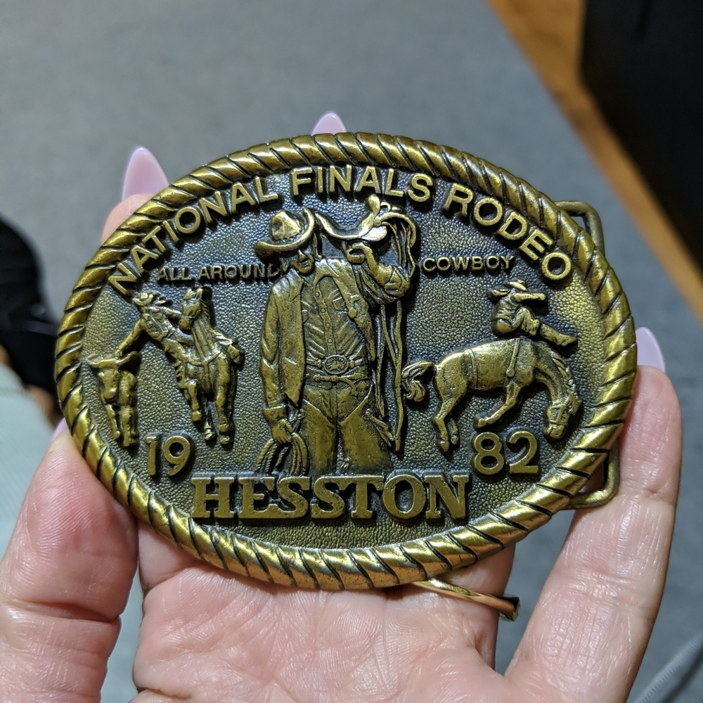 National finals rodeo belt buckle